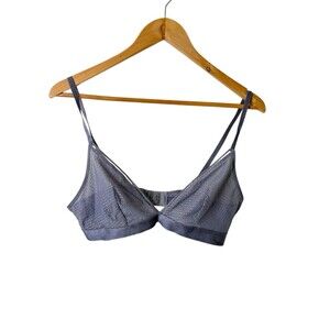 Thirdlove Modern Sheer Mesh Triangle Wireless Bralette Sz L Coquette Minimalist